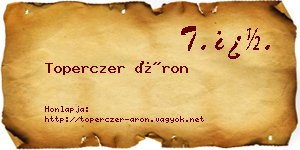 Toperczer Áron névjegykártya