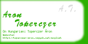 aron toperczer business card